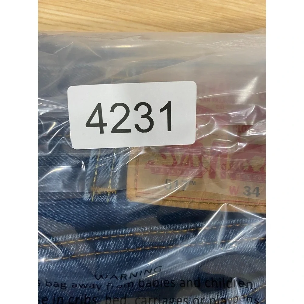Levis 517 Jeans Men 34x29 (Fits 31x28) Boot Cut Denim Cowboy Western 100% Cotton